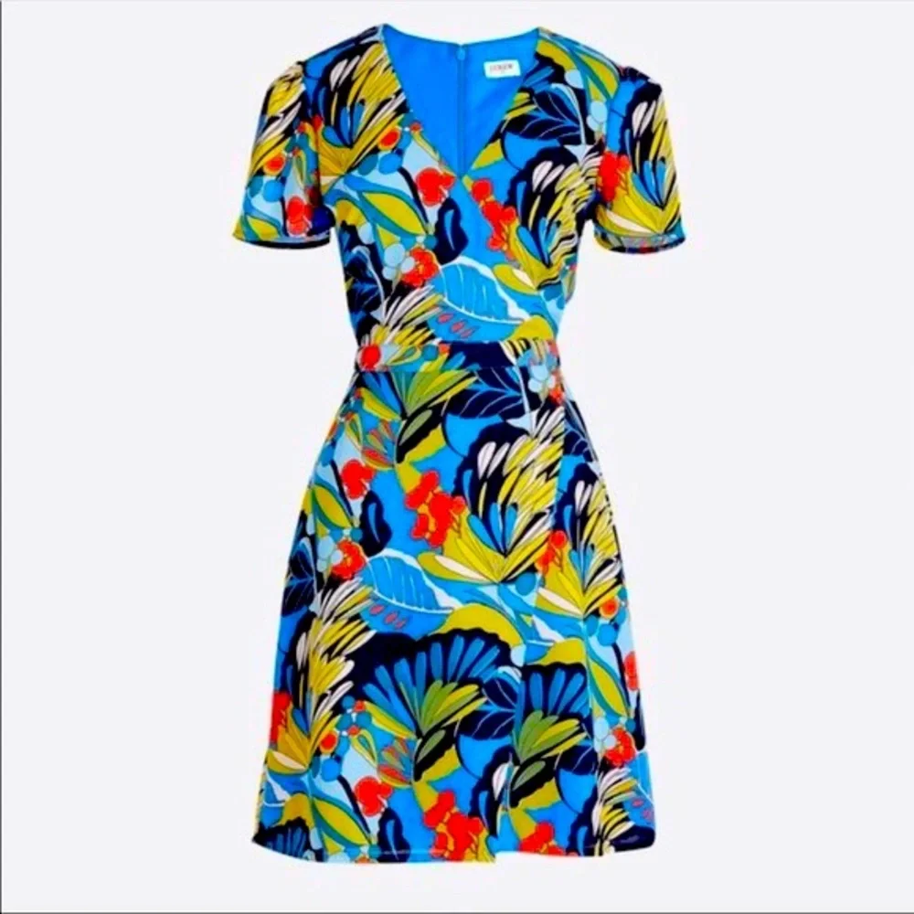 J. Crew Mercantile Wrap Front Floral Mini Dress